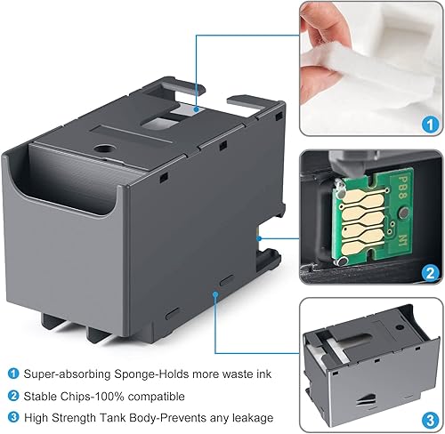 Miniatura 3 de Caja de mantenimiento de tinta T6715 T6176 para Workforce Pro WF-4730 WF-4740 WF-4734 WF-4830 WF-4720 WF-4820 WF-3820 EC-4020 EC-4030 EC-4040