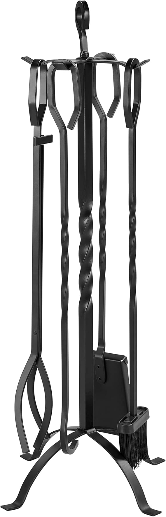 Yaheetech 5 Pieces Fireplace Tools Set Black, 32 Inch