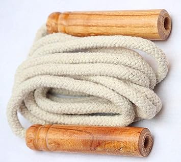 MALENO Cotton Skipping Rope with Wooden Handle (Pack of 1)… - image, photos