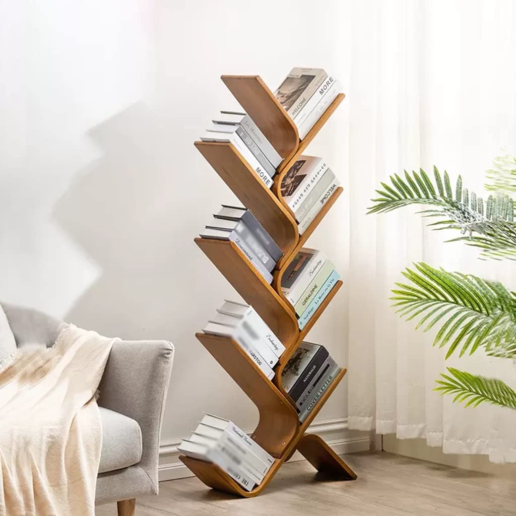 GIZNXBA Bücherregal Schmal Stehendes Bücher Regal Groß Buch Aufbewahrung Organizer Regale, Display Boden Büroregal Space Saver Für Home 