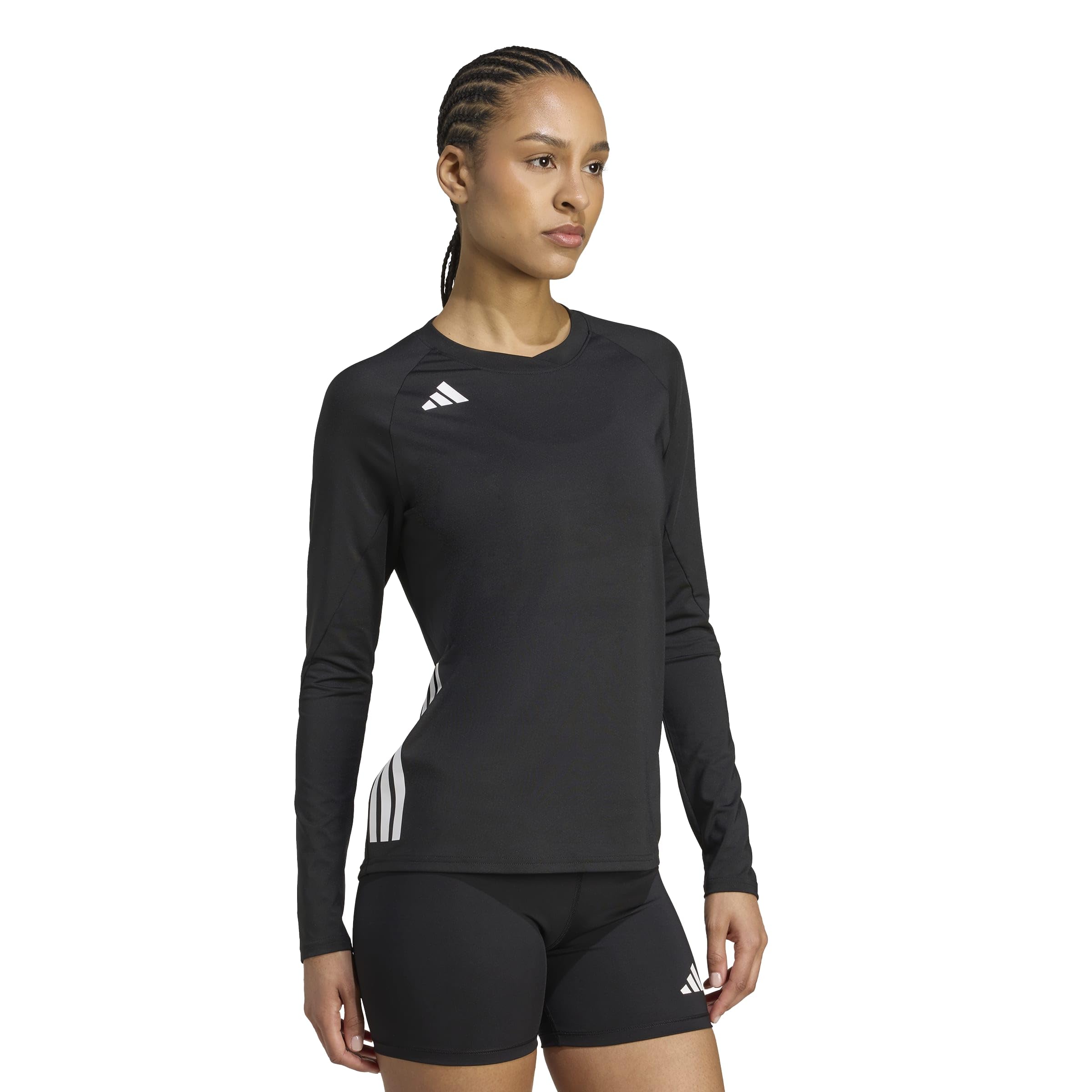 adidas Kobiety Volleyball Hilo Long Sleeve Jersey Shirt, Black, XXS
