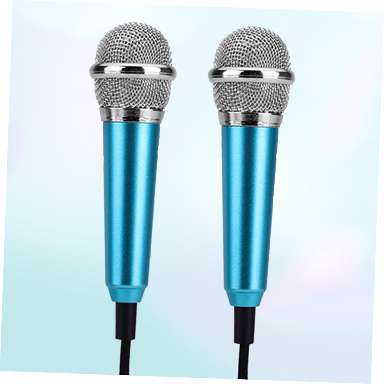 LIFKOME 2pcs Mini Microphone for Cell Phones Portable k Singing Bar Microphone Easy and Play Recording Mic Suitable for Karaoke Apps Compatible Smartphones Random Style