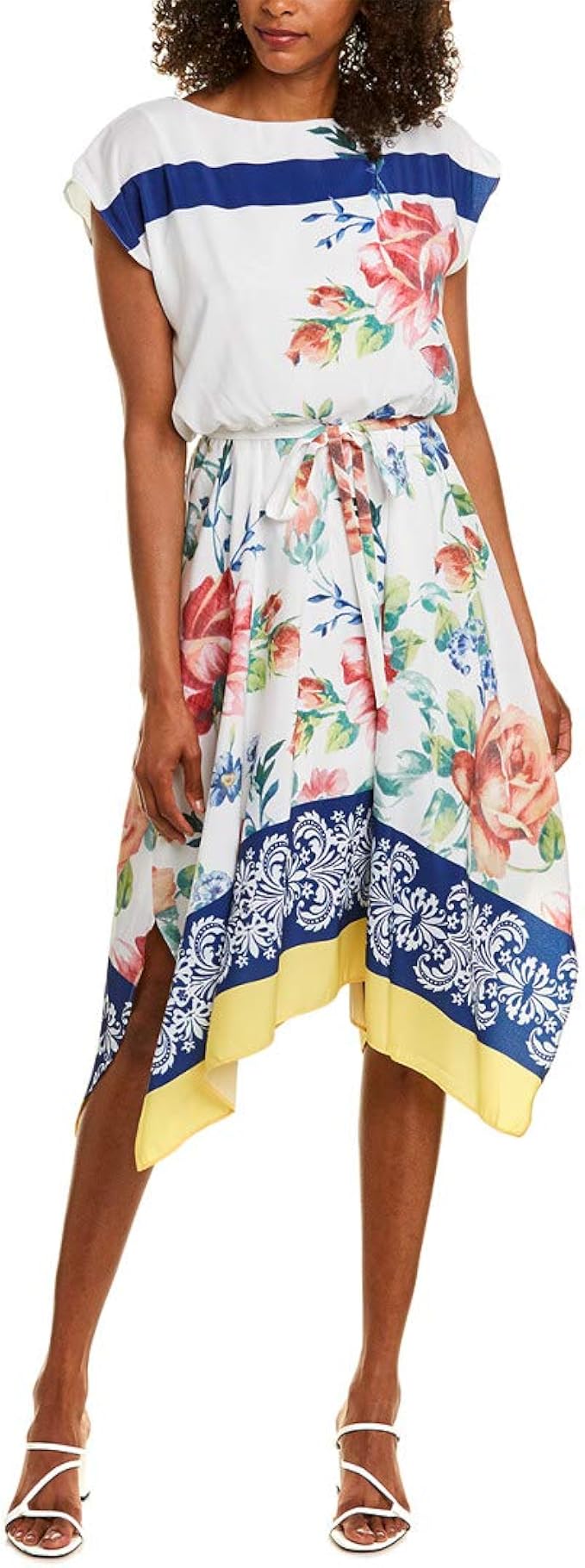 Printed Blouson Fit and Flare at Amazon 
