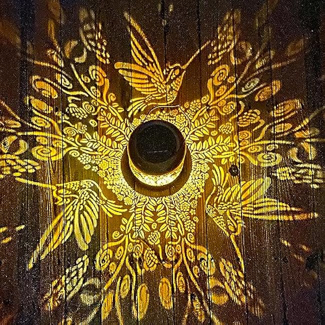 Hummingbird Solar Lanterns Outdoor Waterproof Hanging Solar Lights Hummingbird Gifts for Women Men Metal Bird Decorative LED Lanterns for Yard, Patio, Lawn, Tabletop, Pathway, Landscape, Garden Decor