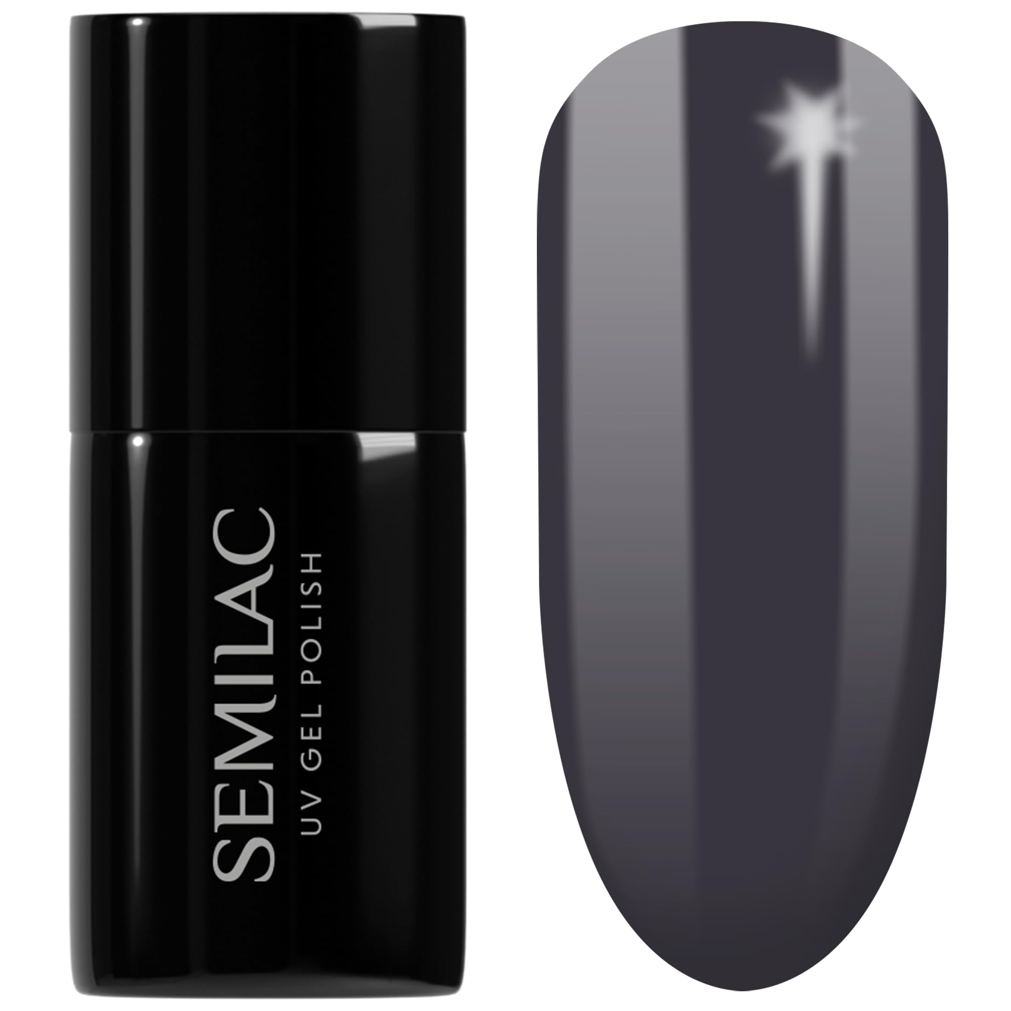 SEMILAC Gel Nail Polish 016 Grunge - Full Coverage Gel Polish - Soak Off Easy To Use LED/UV Nail Lamp - Long Lasting Manicure and Pedicure up to 3 weeks