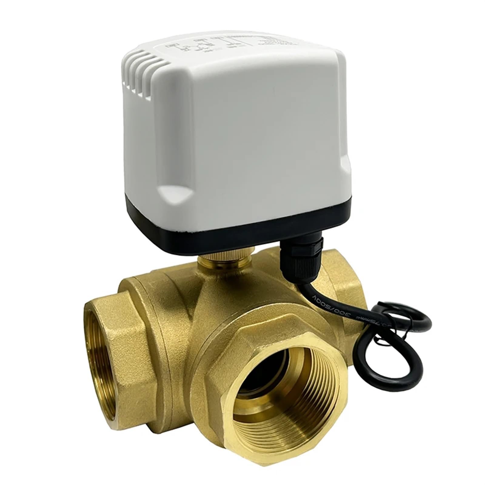 1/2 '' 3/4 '' 1 '' 2 Pollici IP65 Impermeabile valvola a Sfera motorizzata in Ottone 2 Fili T Tipo valvola a Sfera elettrica a 3 Vie(12vdc-Normally Closed,1 inch)