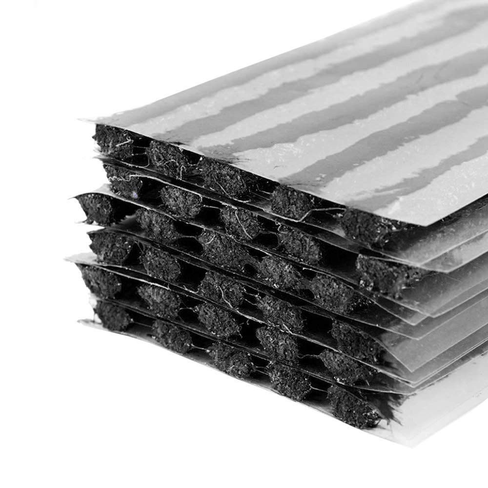ETOPARS 30 Pezzi Striscia di Riparazione di Pneumatici Tubeless Foratura Stringhe Kit Gomma Cancellare Strumento Recupero Rapido Auto Nero 100mm x 6mm