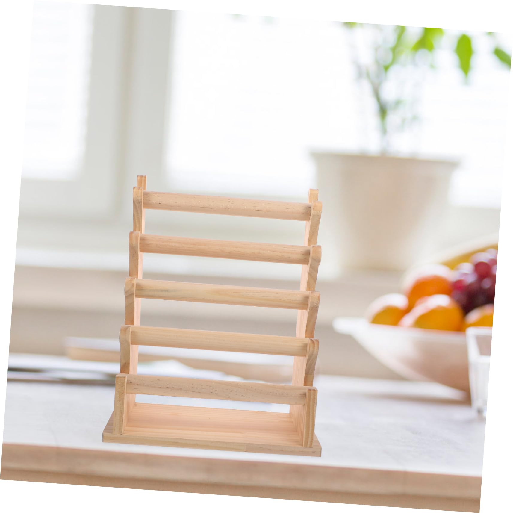 Sosoport Massivholz Schmuckorganizer Schmuckhalter Mehrstufiger Aufbewahrungsständer Für Armbänder Ohrringe Und Haargummis Fünf Ebenen Für Ankleidezimmer Und Juwelierbedarf