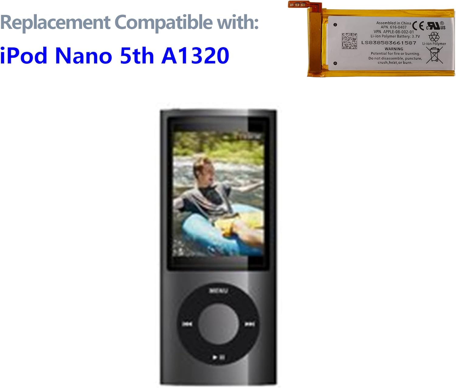iPod Nano 5th Gen A1320 with battery