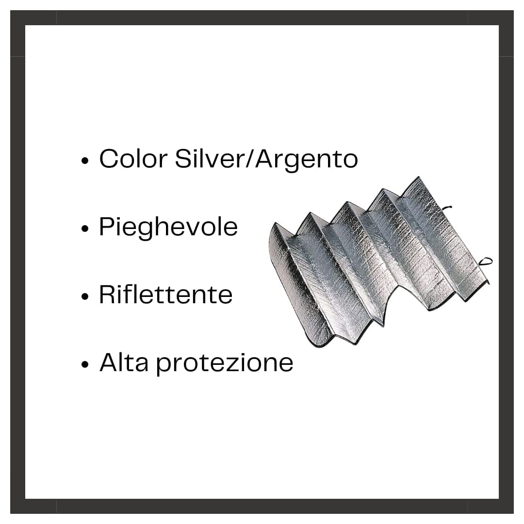 Parasole Auto-accessori auto interni-pieghevole -riflettente-contro raggi UV-130X65 cm