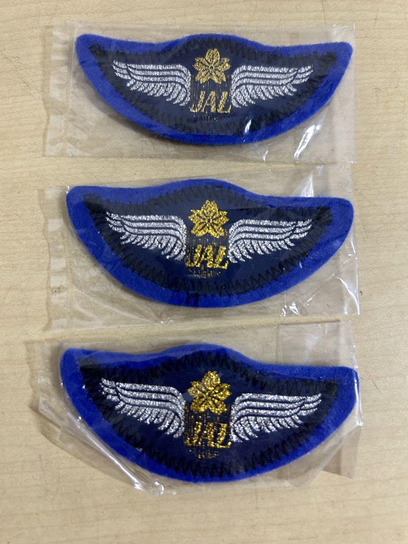 Amazon.co.jp: JAL 日本航空 ウイングマーク バッジ ワッペン 3個