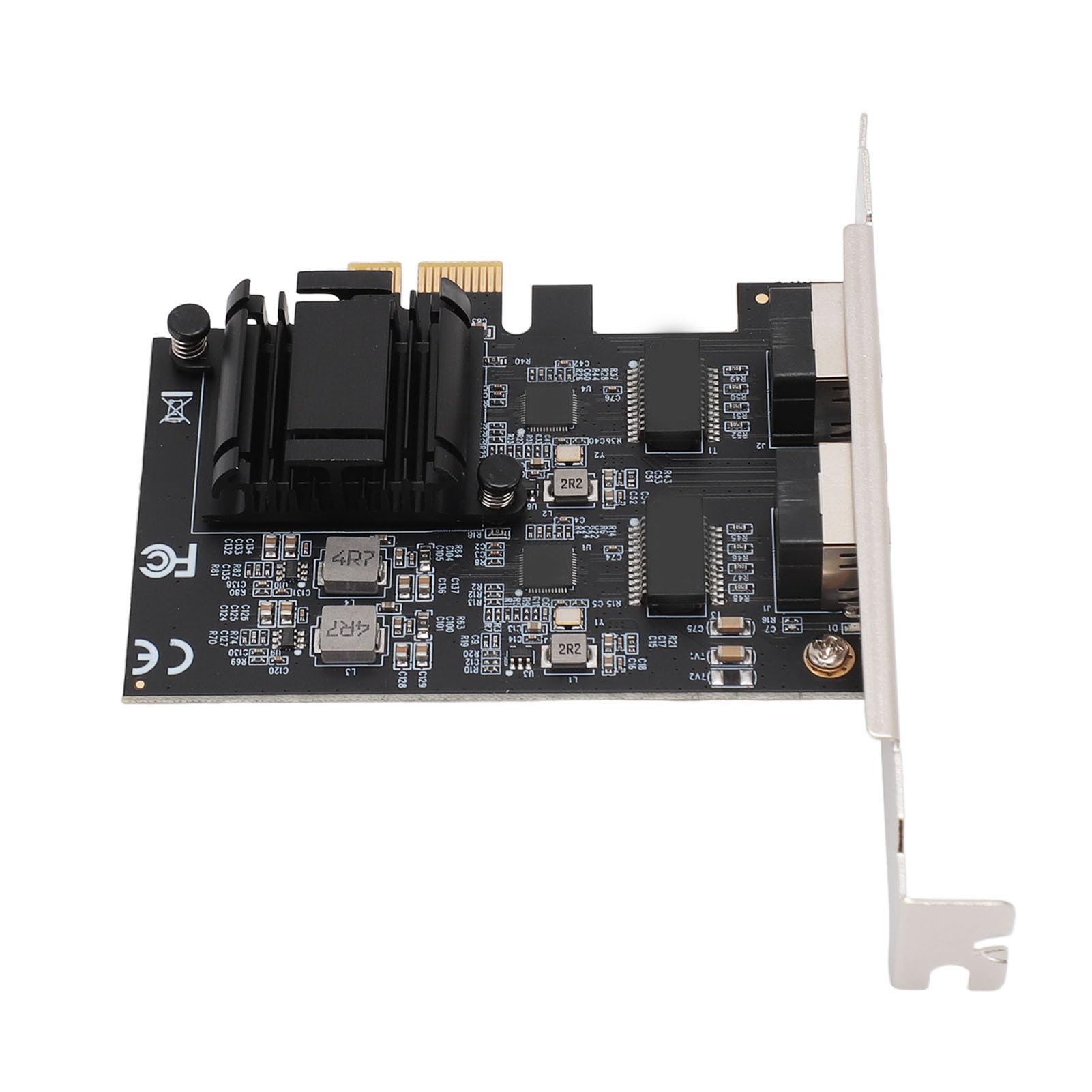 Karta Sieciowa PCI Express, 2,5G, 1000 Mb/s, 100 Mb/s RJ45 Dwuportowa Karta Sieciowa Gigabit Ethernet, Układ RTL8125, Automatyczne Wykrywanie Zasilania, dla Systemu