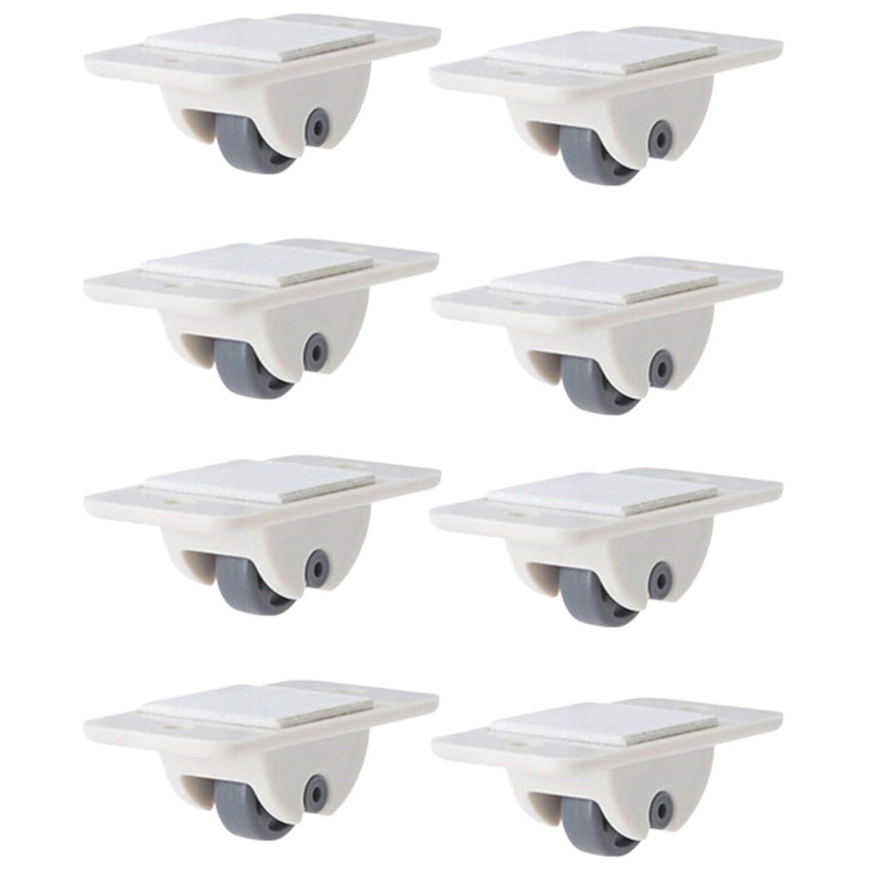 Kueohse 8 Pcs Self Adhesive Casters Wheels For Storage Box Trash Can Single Direction Non-Swivel Casters No Drilling