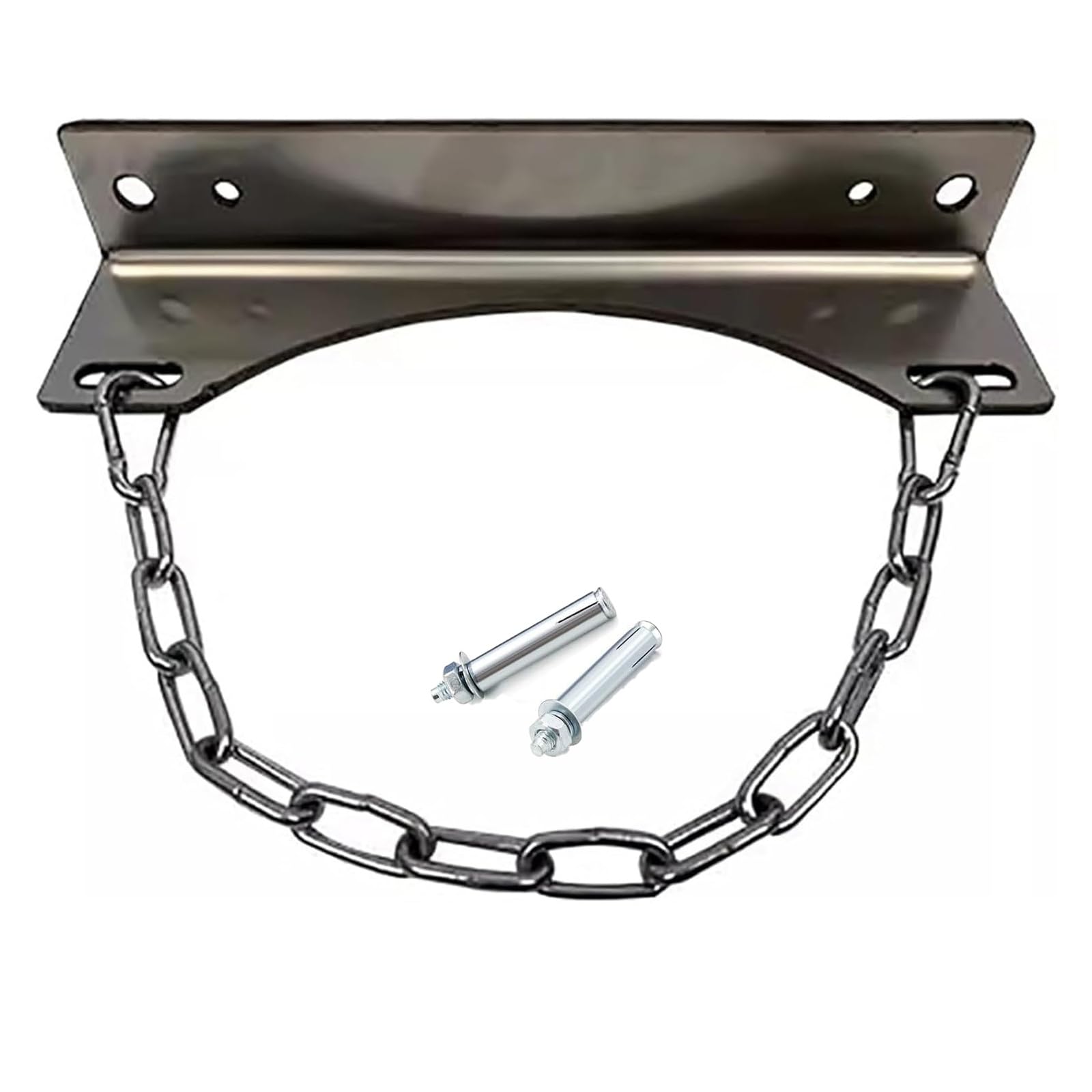 WXPGFEQ Stainless Steel Gas Cylinder Holder Wall Mounted, Oxygen/CO2 Tank Bracket for 8L-40L Cylinders, Adjustable Safety Chain for Industrial, Lab Use