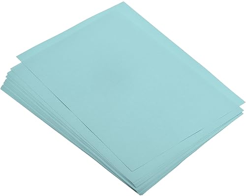 MECCANIXITY 100 hojas de papel de copia de color de 8 12 pulgadas, papel de impresora de 22 libras2.82 ozm, azul claro para impresión de oficina,