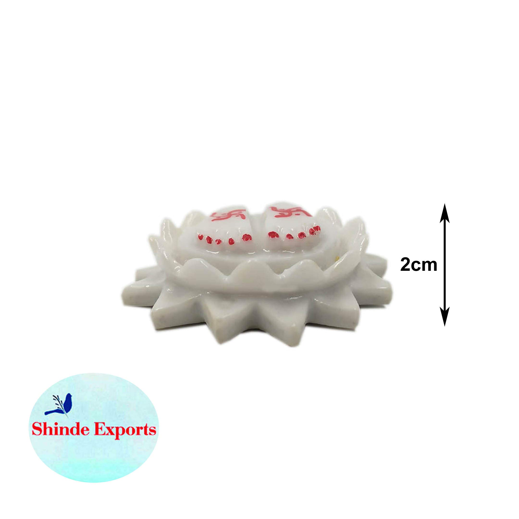 Marble Lotus Charan Paduka - Puja Idol -3 Marble Lotus Charan Paduka - Puja Idol -3