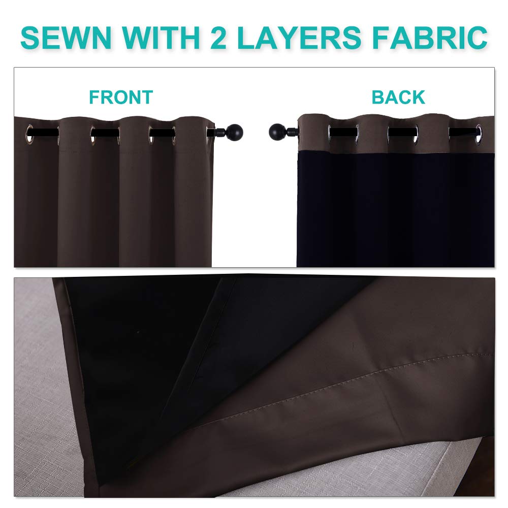 NICETOWN 100% Blackout Curtain 45 inches Length - Image 4