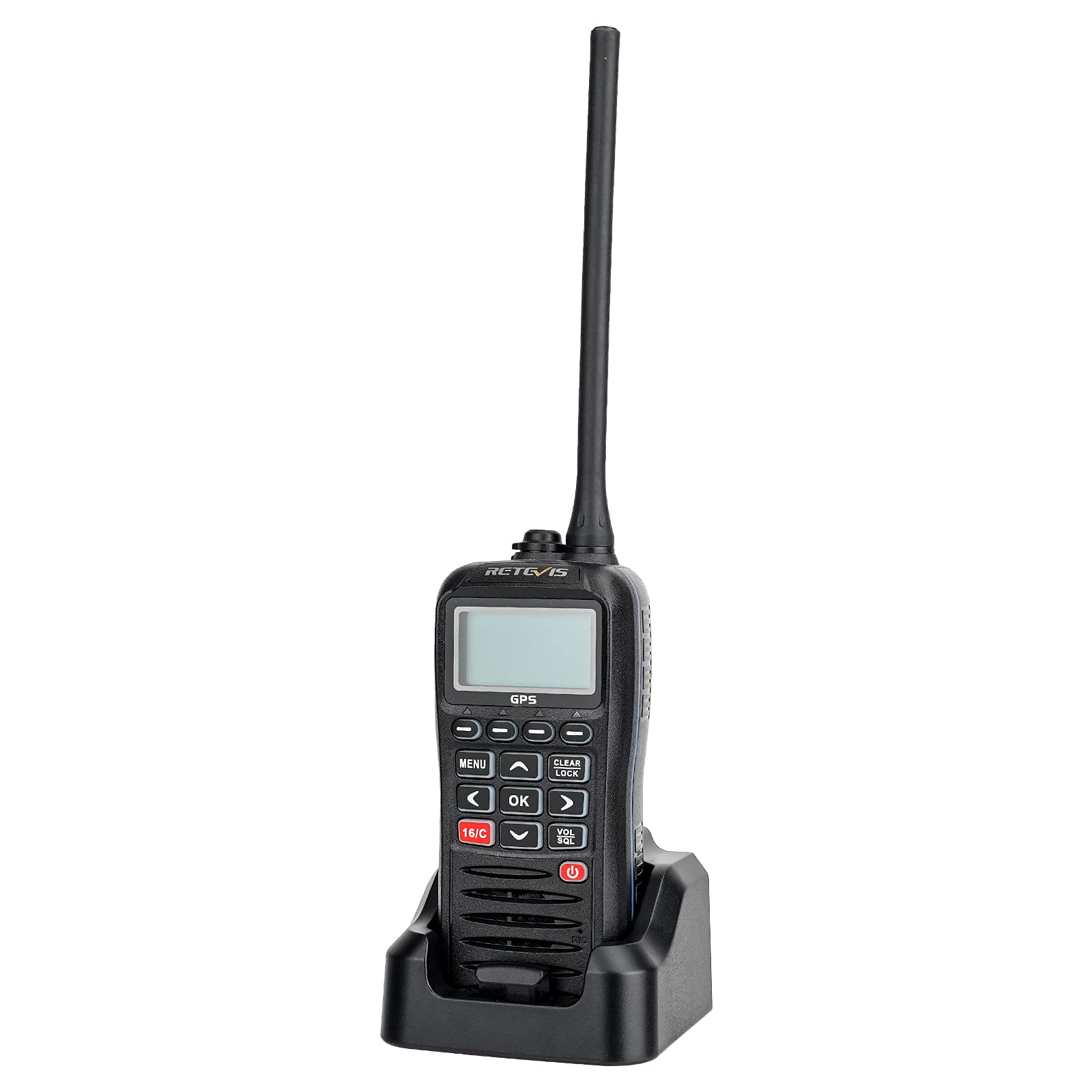 Retevis RM40 Talkie Walkie Marine IP67 VHF Marin Portable Flottant GPS Noir