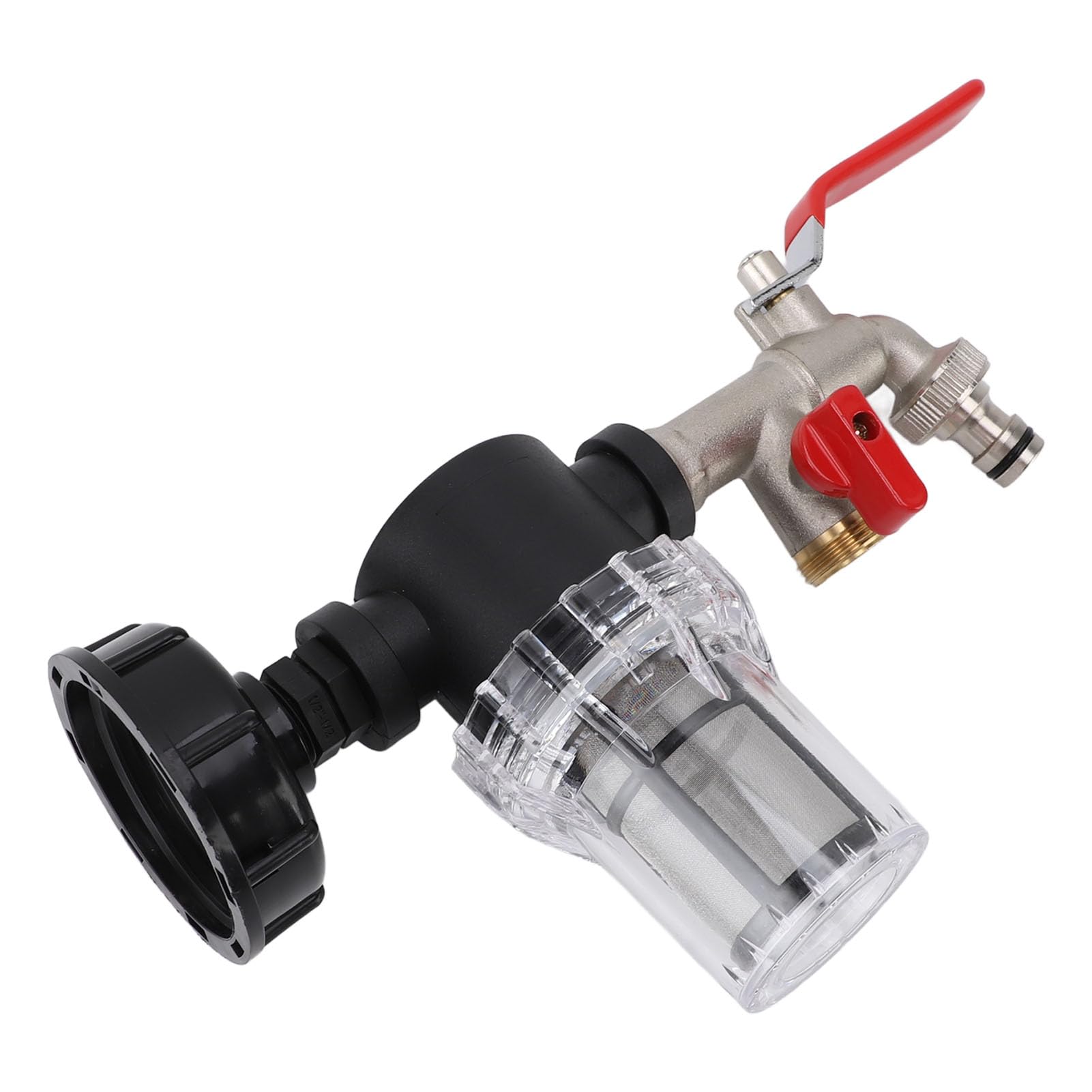 Filtro dell'acqua per irrigazione, filtro per irrigazione per serbatoio IBC, adattatore per rubinetto a barile, per irrigazione da giardino, pompa per acquario, filtro dell'acqua (da S60 x 6 a