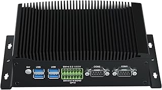 Industrial Fanless Mini Desktop PC Core i5 8GB RAM Mini PC Windows 11 Linux Mini Industrial PC 256GB SSD 4K 2HD DP Triple Displays Dual NIC CPU GPIO 10210U Fanless PC Fanless Mini Industrial Computer