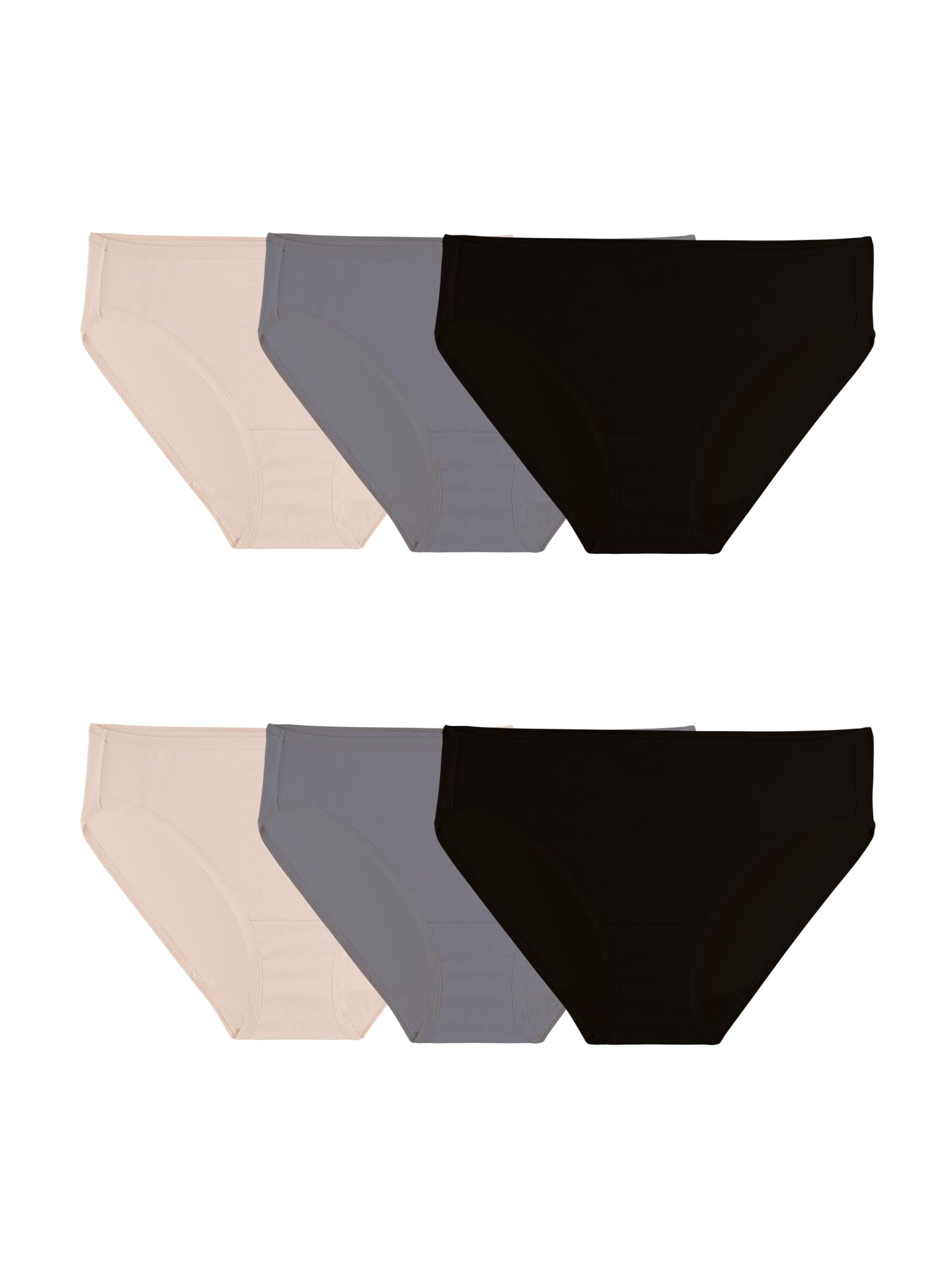 Fruit of the Loom Women's Lightweight Microfiber Underwear, Smooth Under Clothes, Available in Plus Size