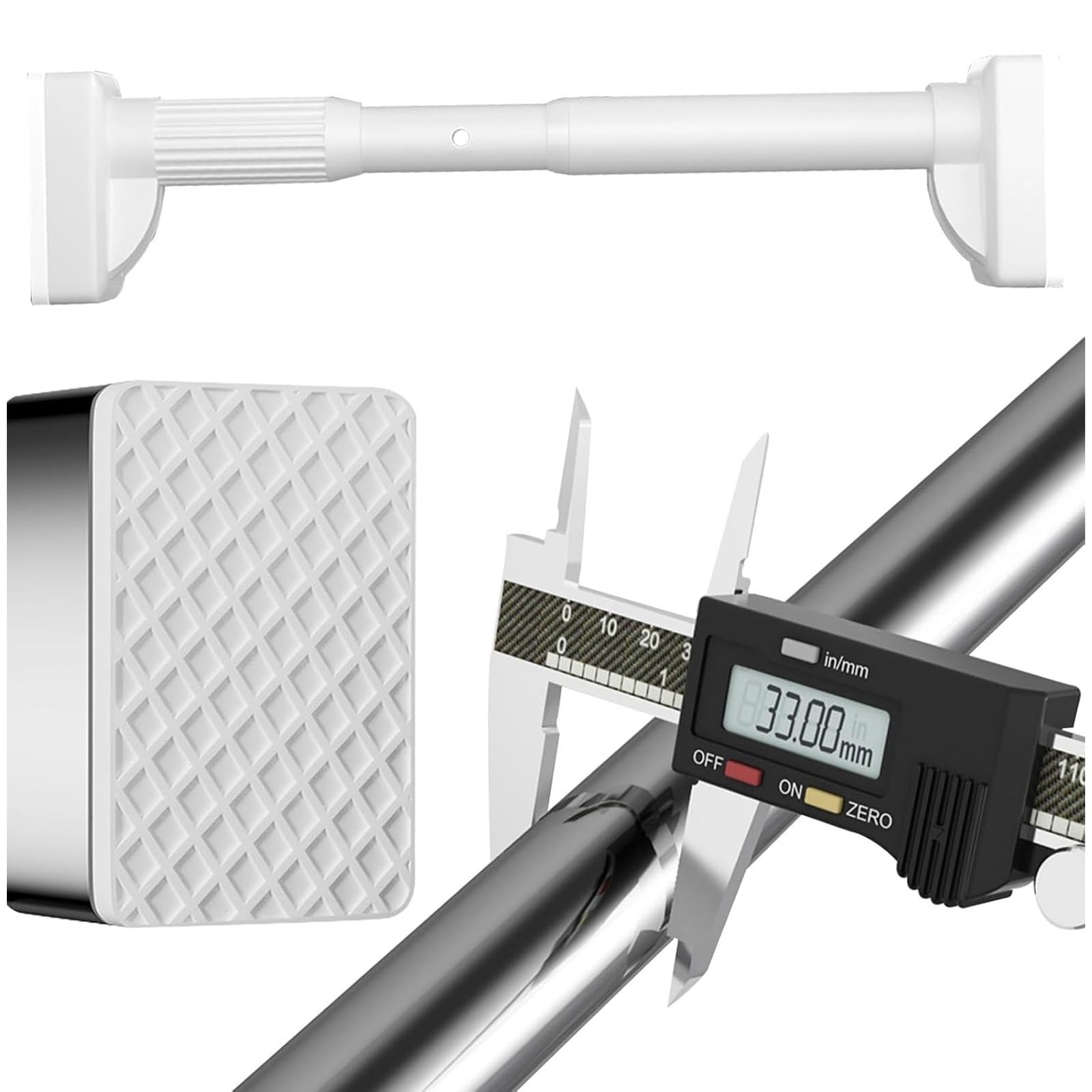 Tringle de douche en acier inoxydable blanc de qualité supérieure 410-500 cm