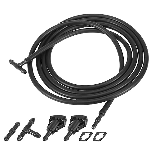 Miniatura 5 de X AUTOHAUX Kit de boquillas de limpiaparabrisas delantero para Dodge para Ram para Chrysler 6.6 ft manguera de limpiaparabrisas con conectores