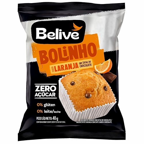 Bolinho de Laranja Sem Açúcar Sem Glúten Sem Leite Belive