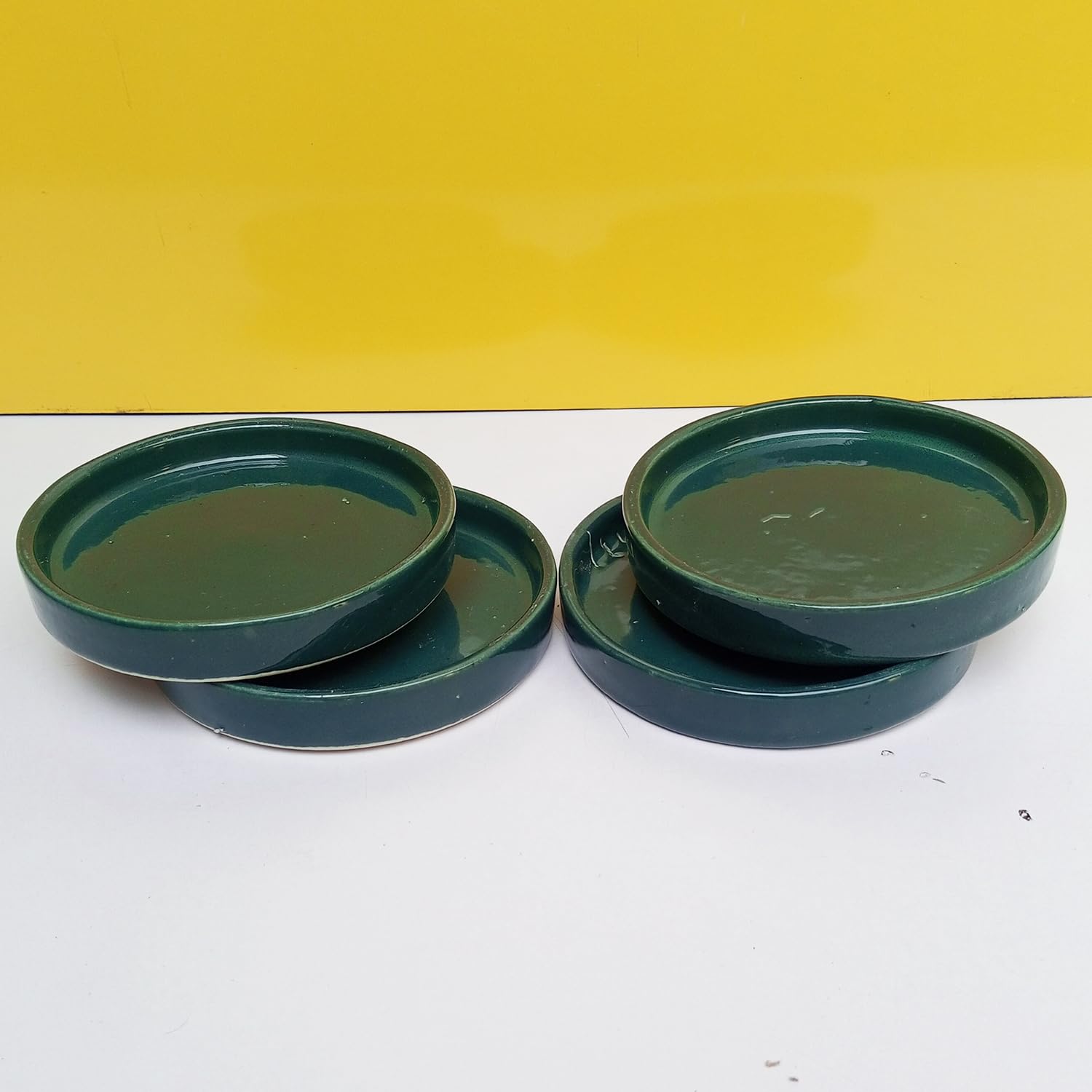 See full amazon price history chart for Home Decore Round Ceramic Plates for Pots, Plates for Planters, Flower Pots, Succulent Pot (Set of 4)| Diameter 5 inch| (Green) Home Decore Round Ceramic Plates for Pots, Plates for Planters, Flower Pots, Succulent Pot (Set of 4)| Diameter 5 inch| (Green) (B0DG91ZMHR) Amazon Price History, Amazon Price Tracker