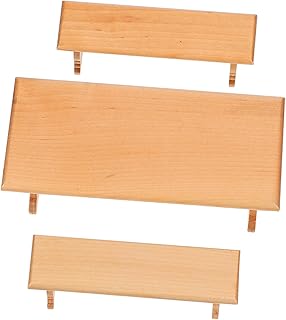 USHOBE 1 Conjunto De Mesa E Cadeira De Simulação Mini Bonecas Decorações De Mesa Mesa De Jantar Móveis Mesa Em Miniatura Móveis De Casa Cadeira De Brincar Cadeira De Mesa De