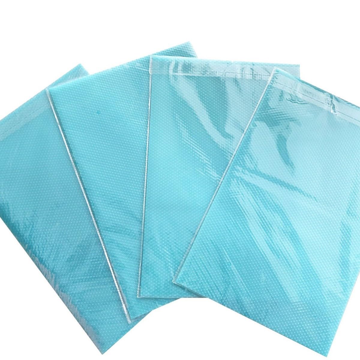 Prettyui 4 Pcs Fridge Liners, Fashion Refrigerator pad Antibacterial antifouling Mildew Moisture Preserving Pad Refrigerator Mats Fridge Base Cushion Placemats Coasters Kitchen Pads (Blue)
