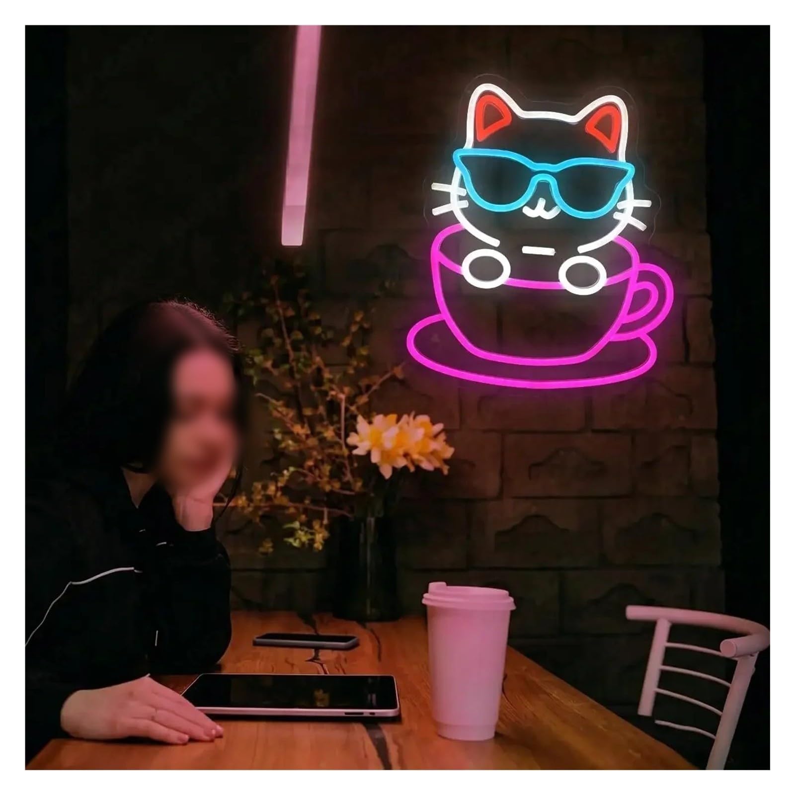 Insegna al Neon Insegna Al Neon Del Gatto Boba