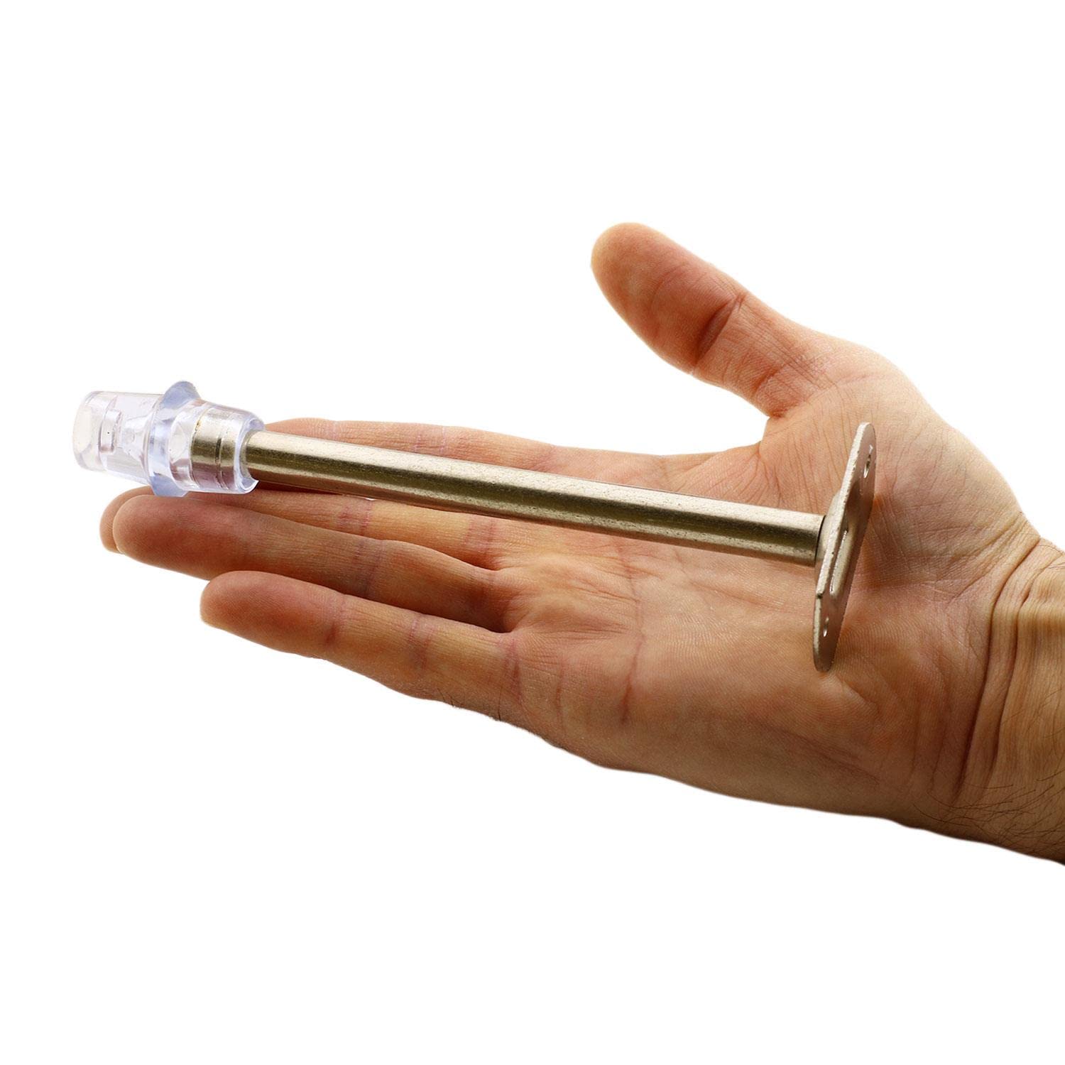 Badem10 Kapı Stoperi Tamponu 15 cm Krom Metal Vidalı Kapı Stopu Silikonlu
