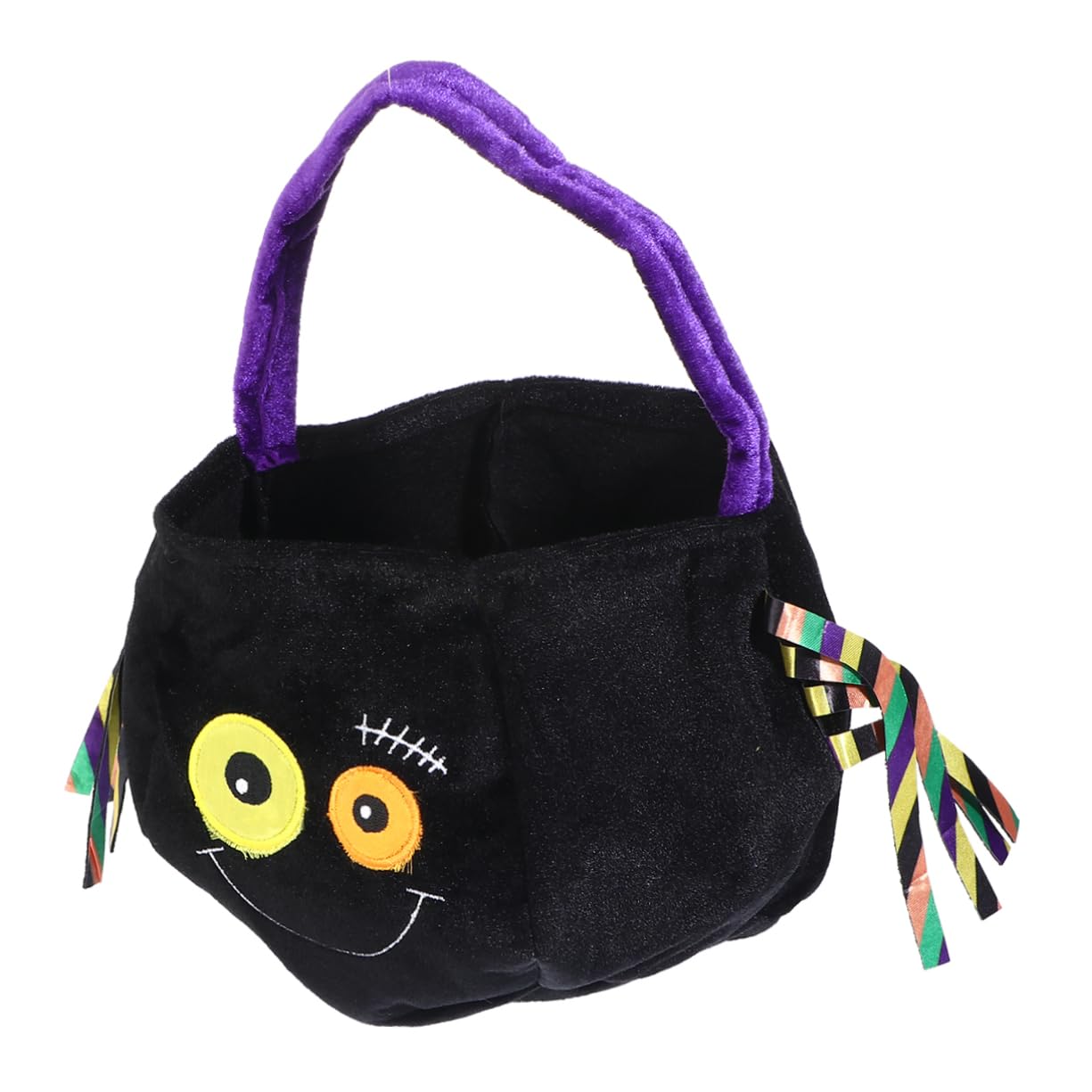 NAMOARLY 1Pc Halloween Pumpkin Classic Black Candy Bag for Trick Treating and Halloween Parties Great for Present Storage and Celebrations