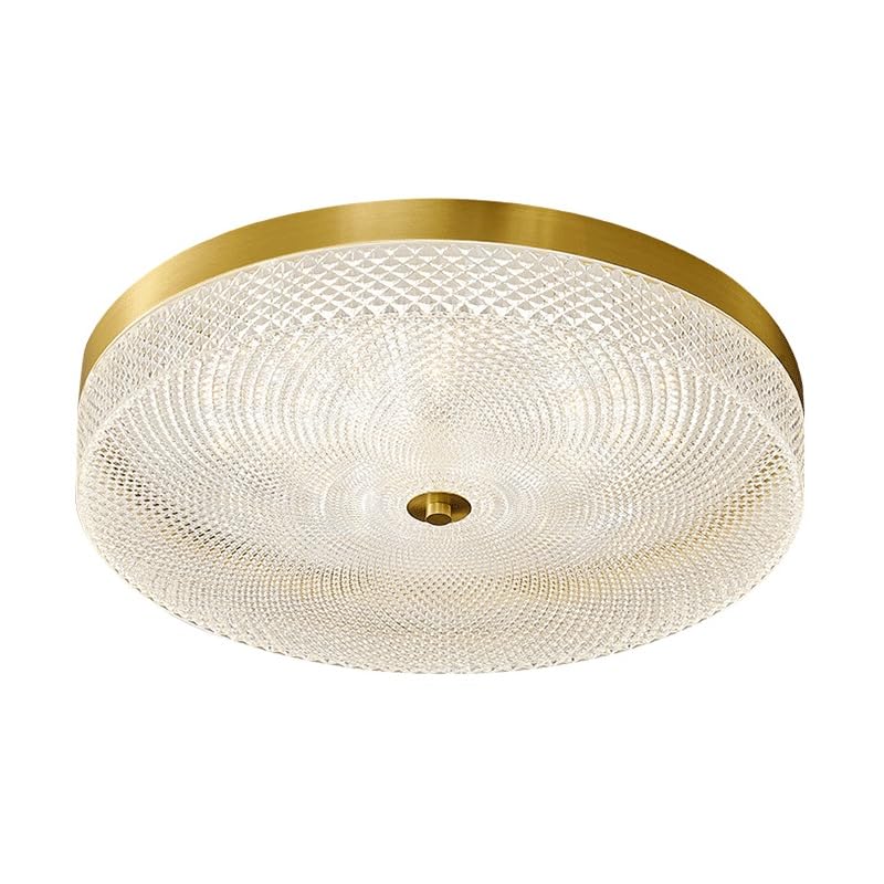 Plafonnier en cuivre pour chambre à coucher, lampe nordique et douce