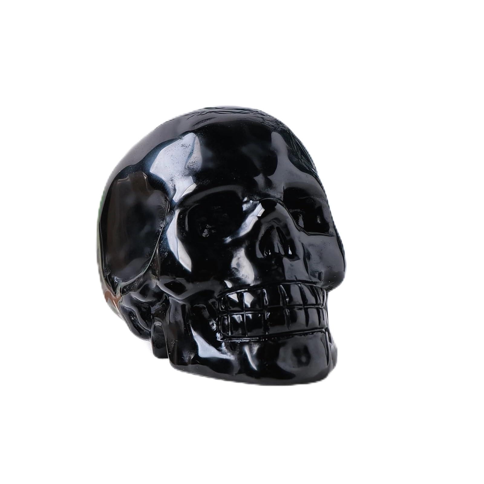 1PC Black Obsidian Crystal Skulls Statue Stones Crafts Room Decor Aquarium Witchcraft Decoration