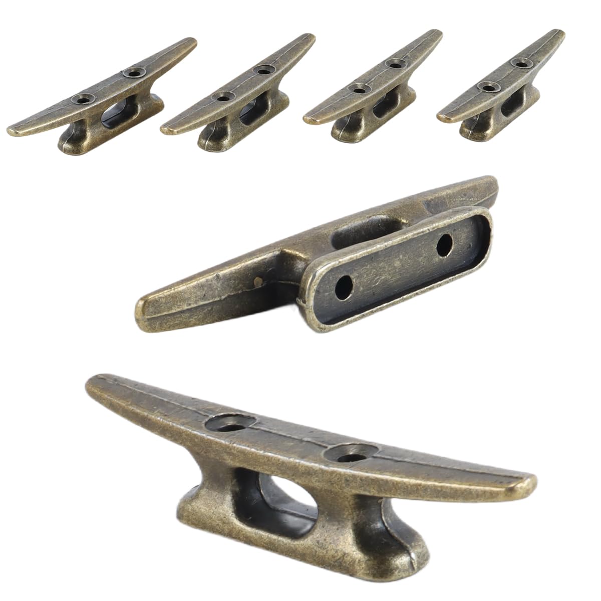 Durlo 4 PCS Boat Mooring Cleat for Mooring Boat Bronze Host Cast Iron Suitable for Nautical Beach Lake Maritime Decoration