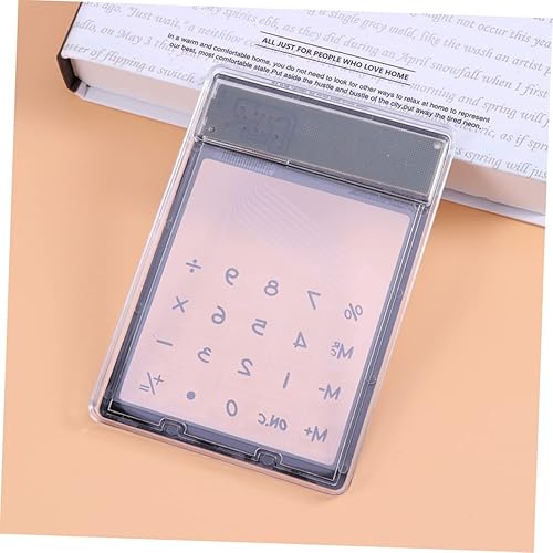 Miniatura 6 de STOBOK Calculadora para niños pequeños, 2 unidades, calculadora ultrafina, calculadora simple, calculadora táctil transparente, pantalla táctil,