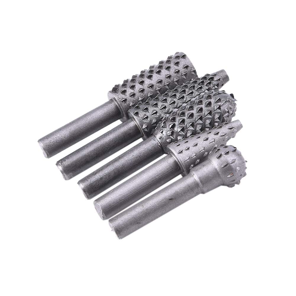 5Pcs/Set High Speed Steel Burr Drill Bit Set Wood Carving Rasps for Shank Burs Tools Cutting Tool (B09LMBGD1V) Amazon Price History, Amazon Price Tracker