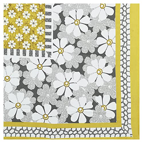 Image of RajasthaniKart Pure 100% Cotton Double Bed Sheet with 2 Pillow Covers (Bedsheet for Double Bed Cotton, Yellow,Floral)