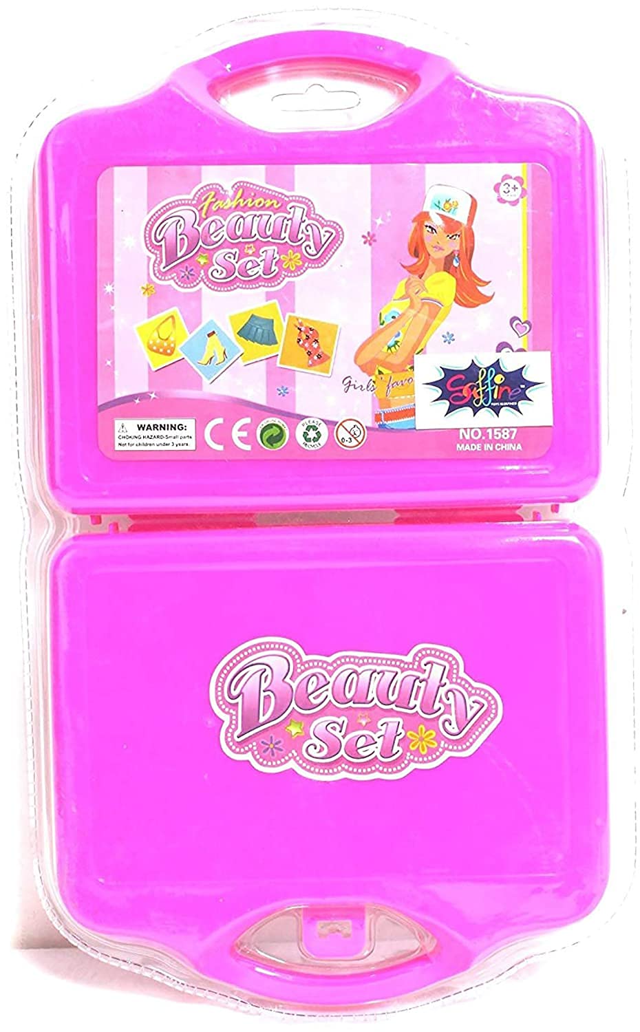 Odin ENTERPRISE Makeup kit Toy for Girls , Many Toys to Play , Best Pretend Play Suitcase Beauty Set Make up Toy for Girls-Plastic Multi Color. (Pack of 1 Set) {Micky Mouse Plate Free} (For Kid) 4