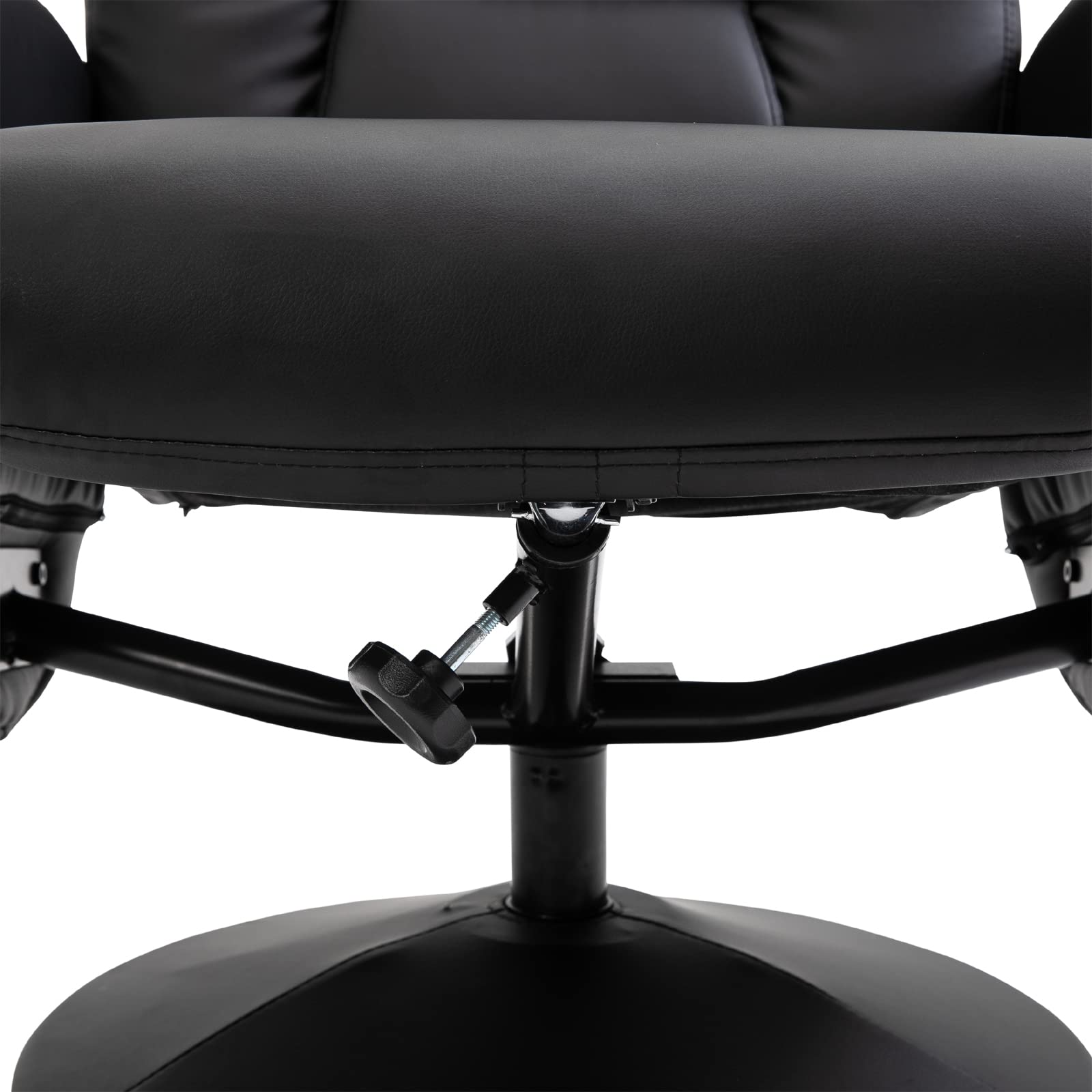 HOMCOM Fauteuil Relax avec Repose-Pied Pivotant 360° Noir