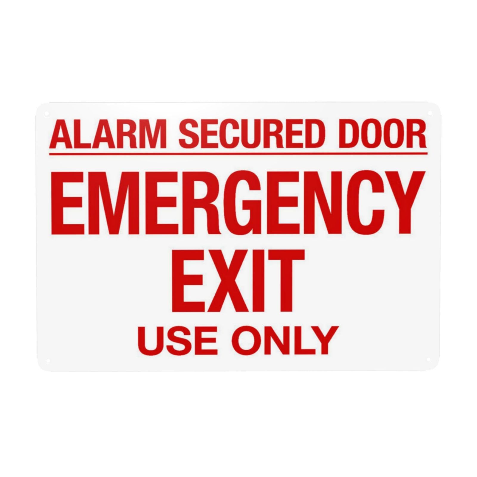 Retro Metal Tin Sign, Emergency Exit Only Alarm Door Sign, Vintage Safety Notice Wall Decor For Public Place, 12x8 Inch