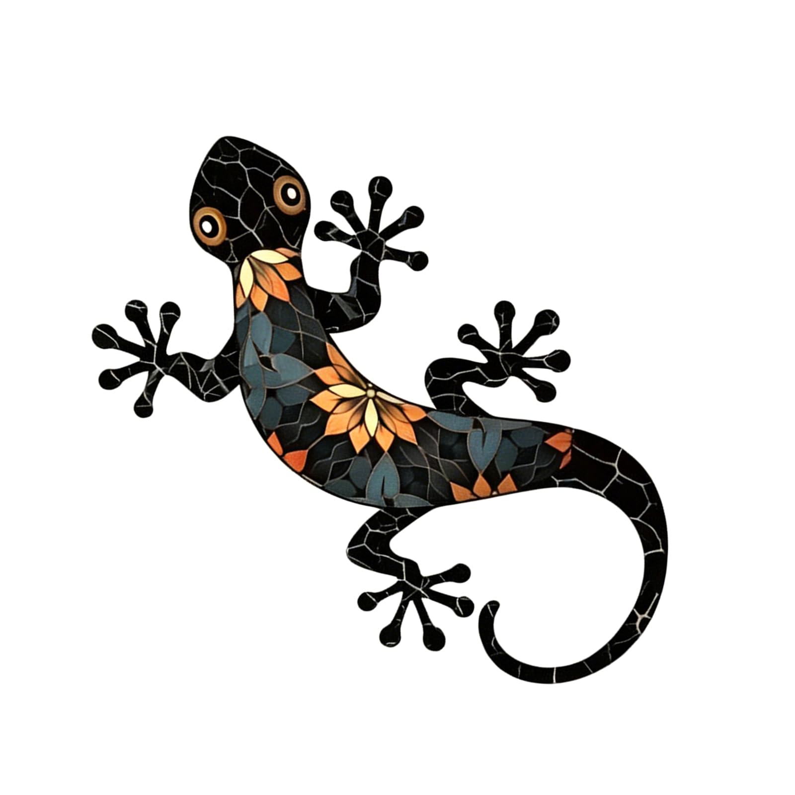 PANGBOER Metal Gekkota Wall Decor, Hanging Metal Lizards Outdoor Decors Garden Decorative Ornament for Home, Yard, Fence, Patio Gekkota Wall Decor Outdoor