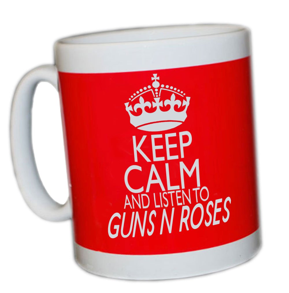 KEEP CALM AND LISTEN TO GUN N' ROSES (RED) MUG