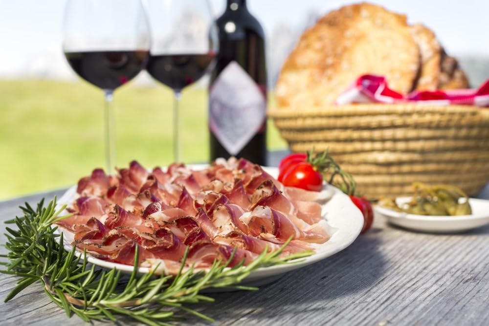 GUSTOS - Speck Alto Adige IGP , squadrato intero - 4,5 KG. Affumicato Stagionato e Sottovuoto, Per i veri amanti dello Speck che non vogliono restarne mai senza