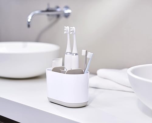 Miniatura 5 de Joseph Joseph Duo - Soporte desmontable para cepillos de dientes, compatible con cepillos de dientes manuales y eléctricos, organizador de baño
