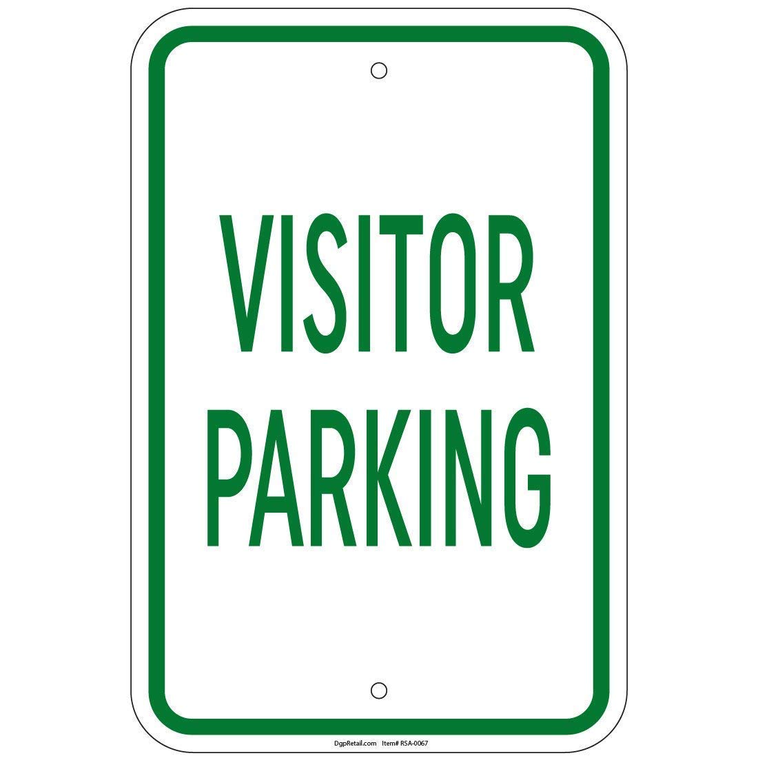 Metal Sign Visitor Parking Sign for Outdoor & Indoor, 12" x 8"