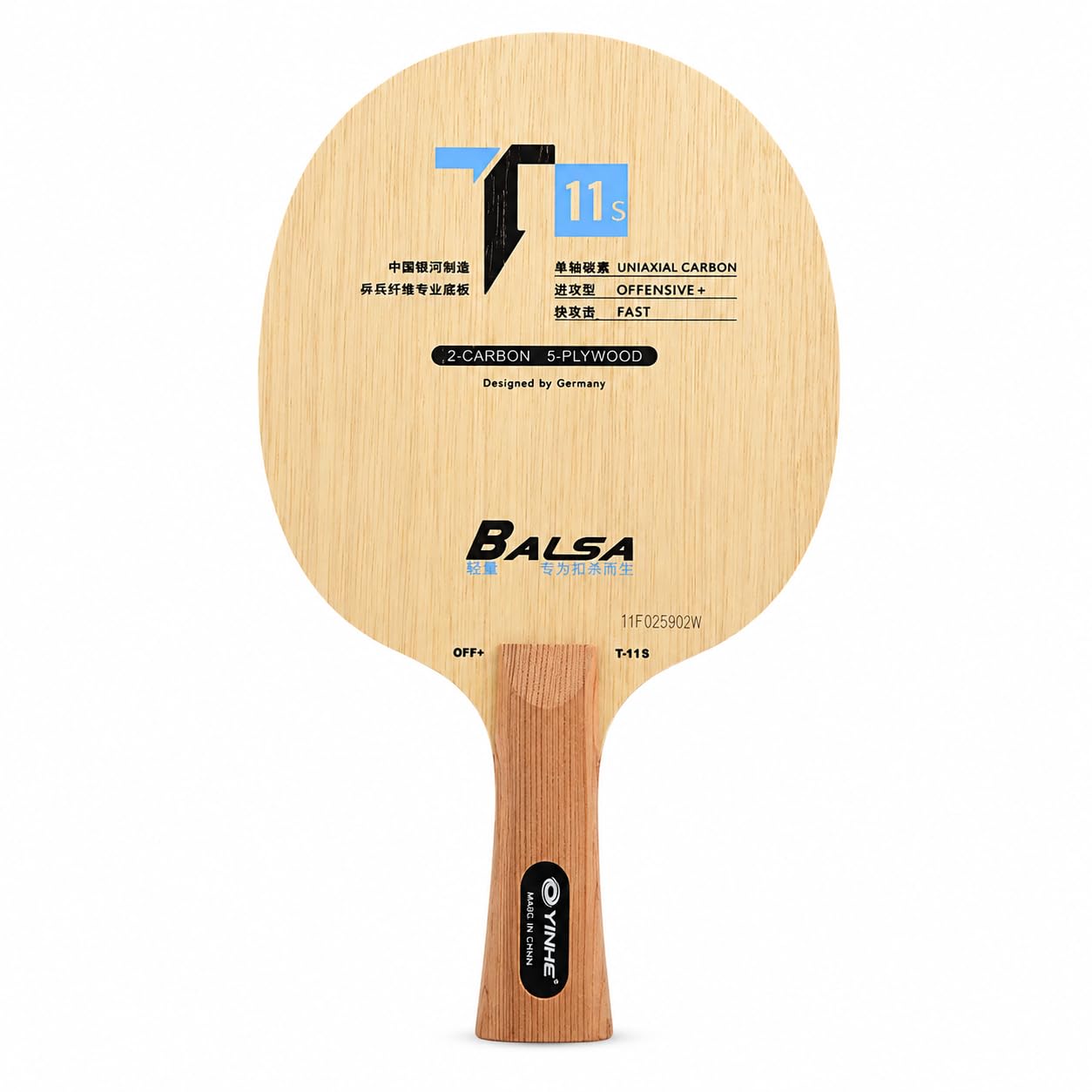 T11S - 5 Plywood + 2 Carbon Offensive Table Tennis Blade, Ultra-Light, Off+ Speed, Enlarged Sweet Spot, Offensive Power, Fast Rebound & Great Control, Pro-Level Ply-picture-31