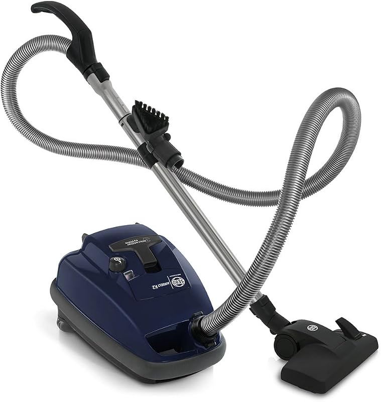 Sebo 9679AM AIRBELT K2 Kombi Canister Vacuum with 7-Year Motor Warranty | Comes with Kombi Nozzle - Made for Bare Floors and Area Rugs Only, S-Class Filtration, 37ft Operating Radius, Made in Germany